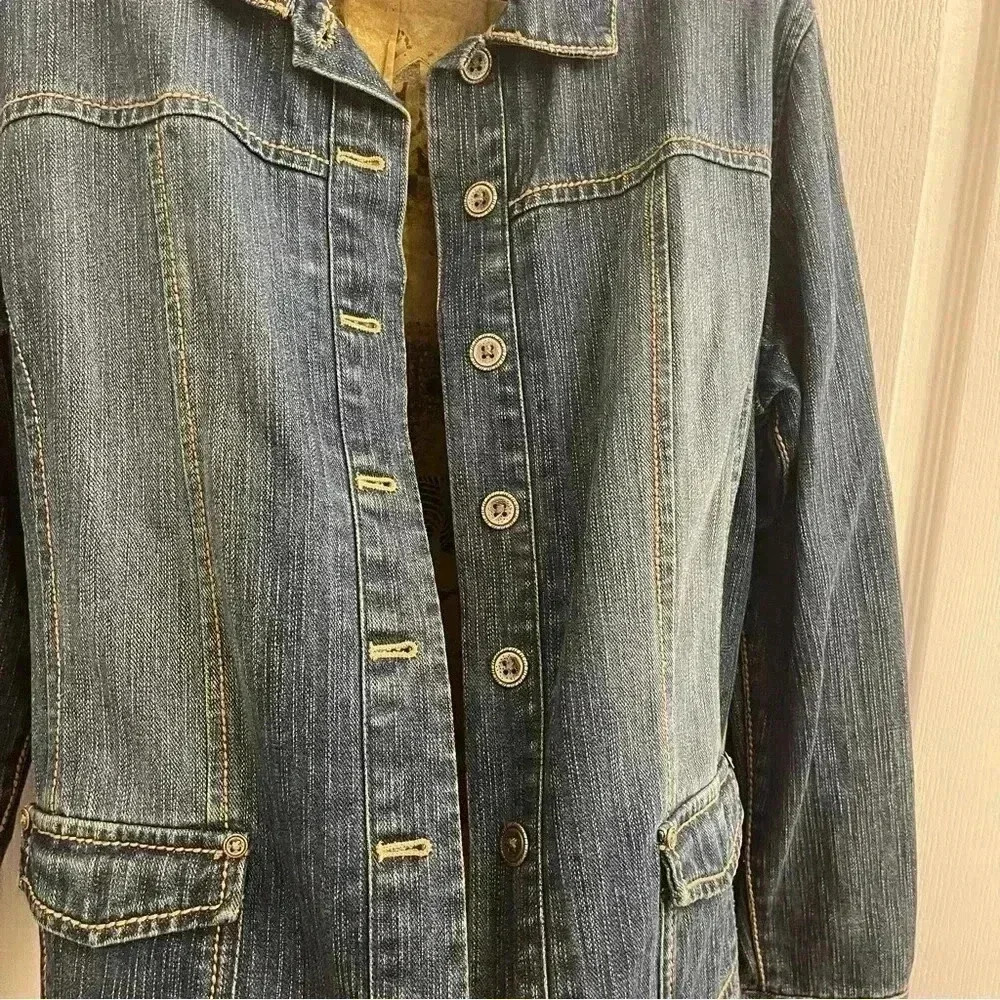 Chico’s Lined Denim Jacket - Picture 5 of 11